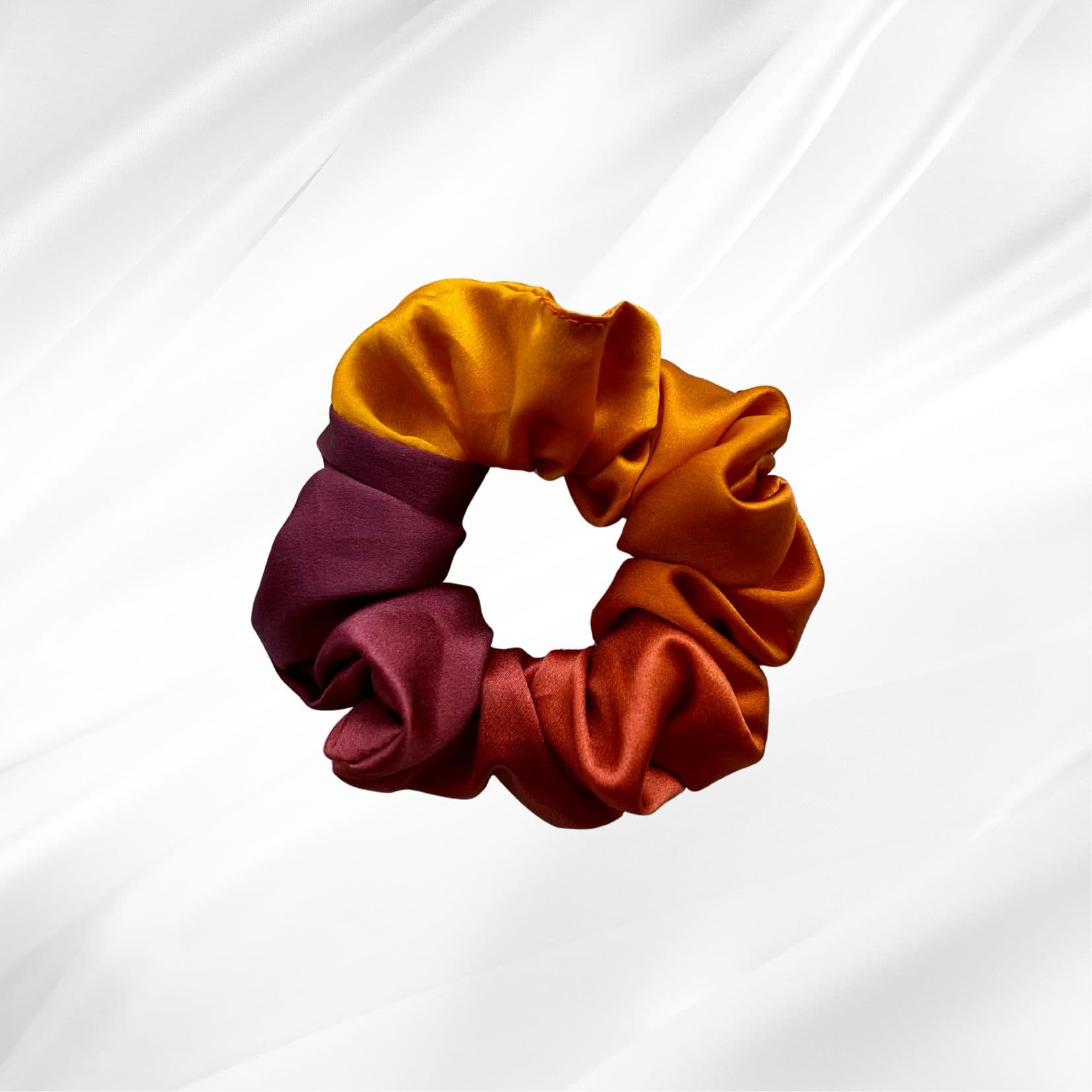 CHILLI SUNRISE – hedvábná scrunchie KLASIK - View 1