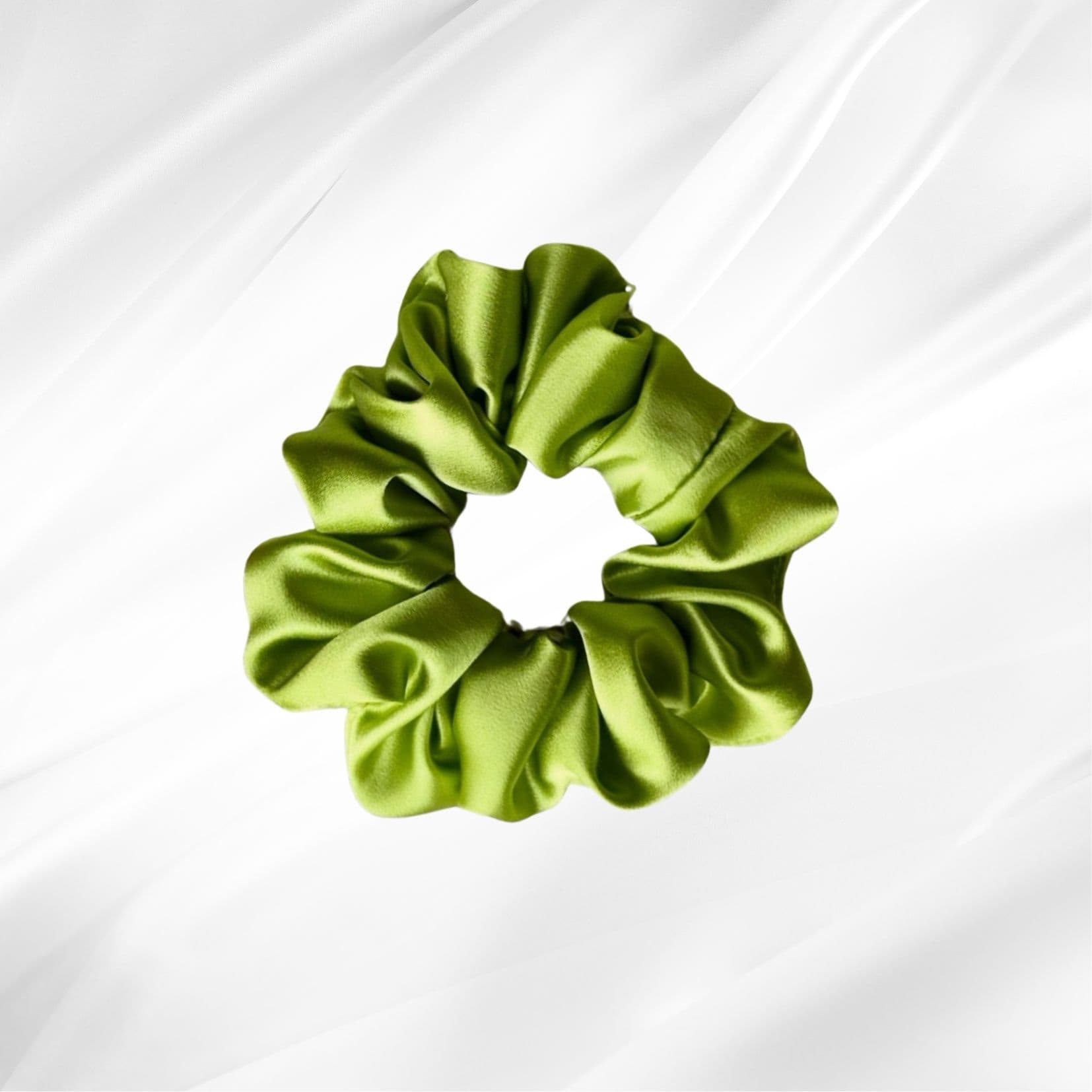 LIME – hedvábná scrunchie KLASIK - View 1