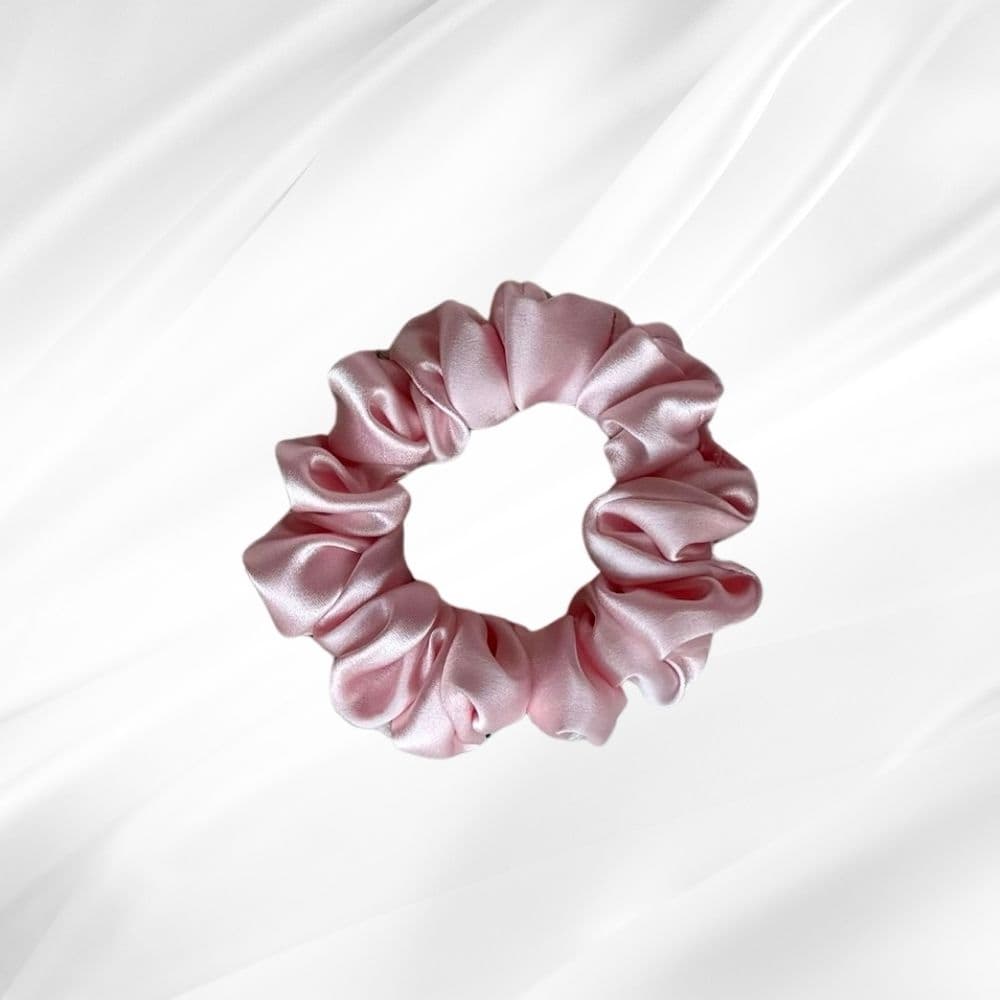 BABY PINK – hedvábná scrunchie MINI - View 1