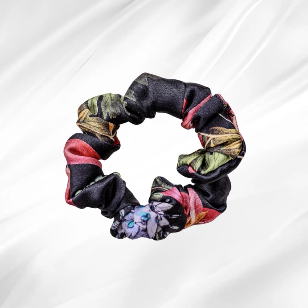 FLORA'S DRESS - hedvábná scrunchie MINI - View 1