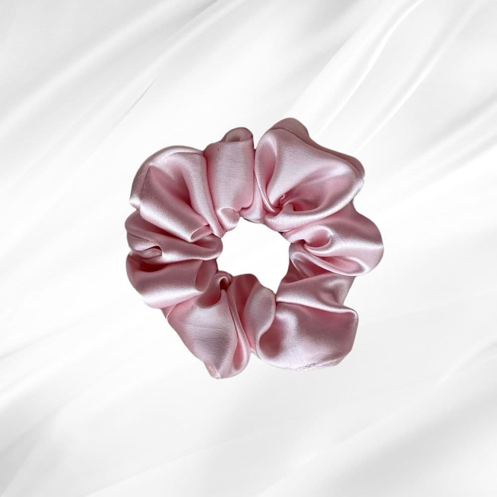 BABY PINK - hedvábná scrunchie KLASIK - View 1