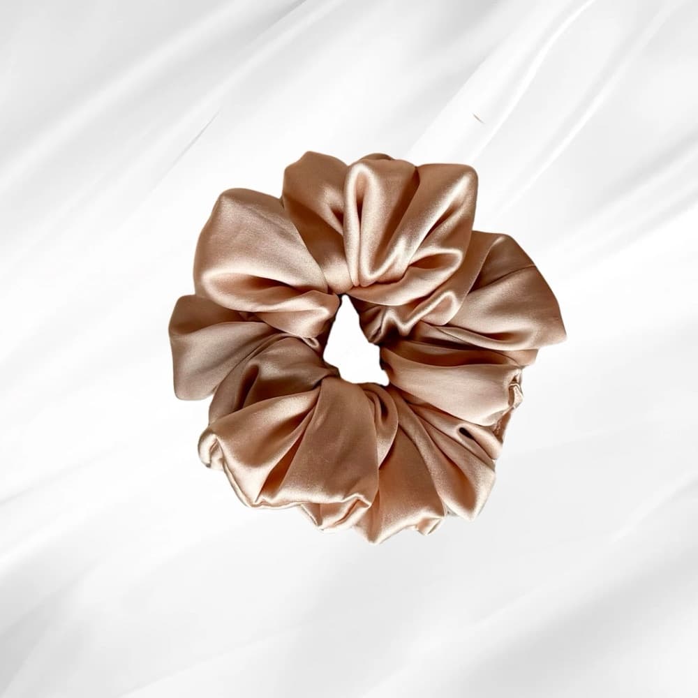 PEACH FUZZ - hedvábná scrunchie JUMBO - View 1
