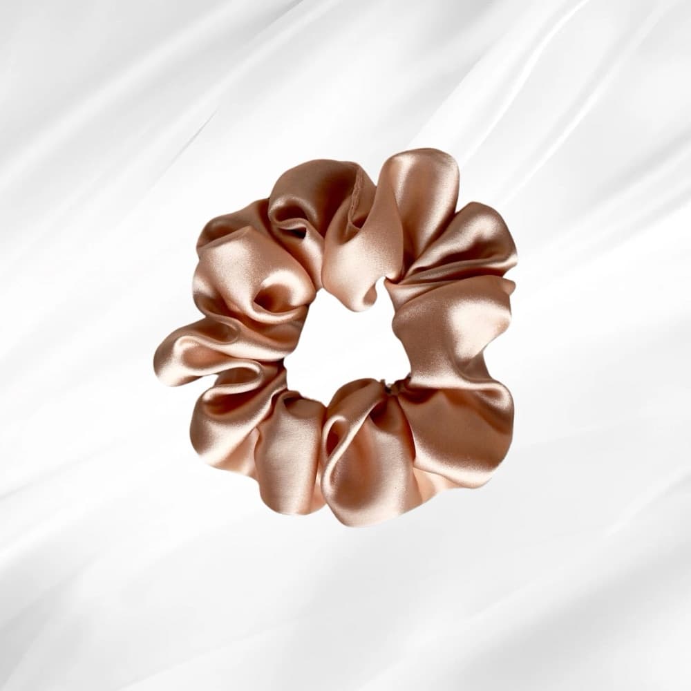 PEACH FUZZ - hedvábná scrunchie KLASIK - View 1