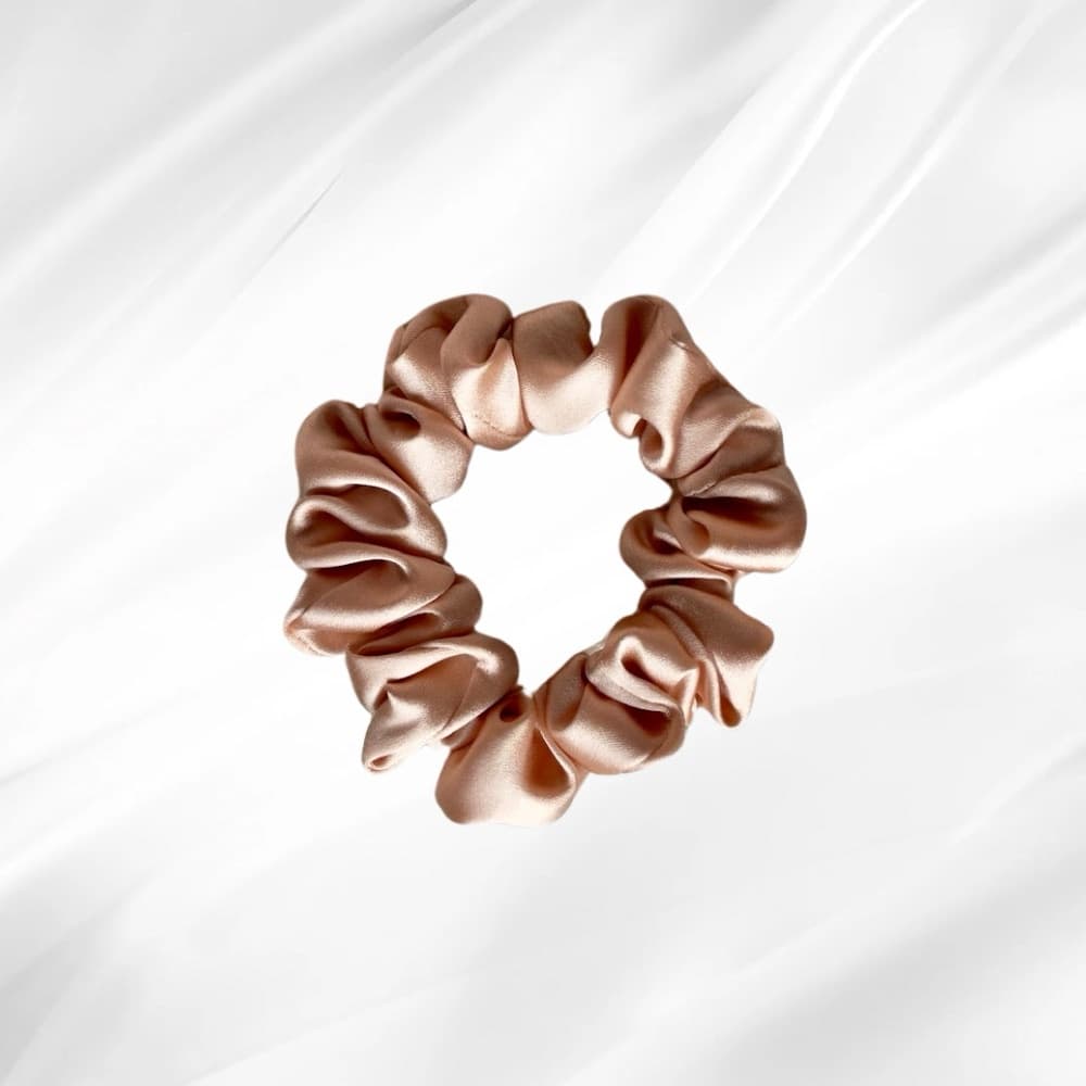 PEACH FUZZ - hedvábná scrunchie MINI - View 1
