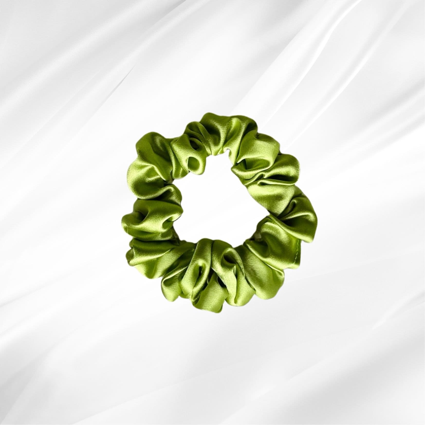LIME - hedvábná scrunchie MINI - View 1