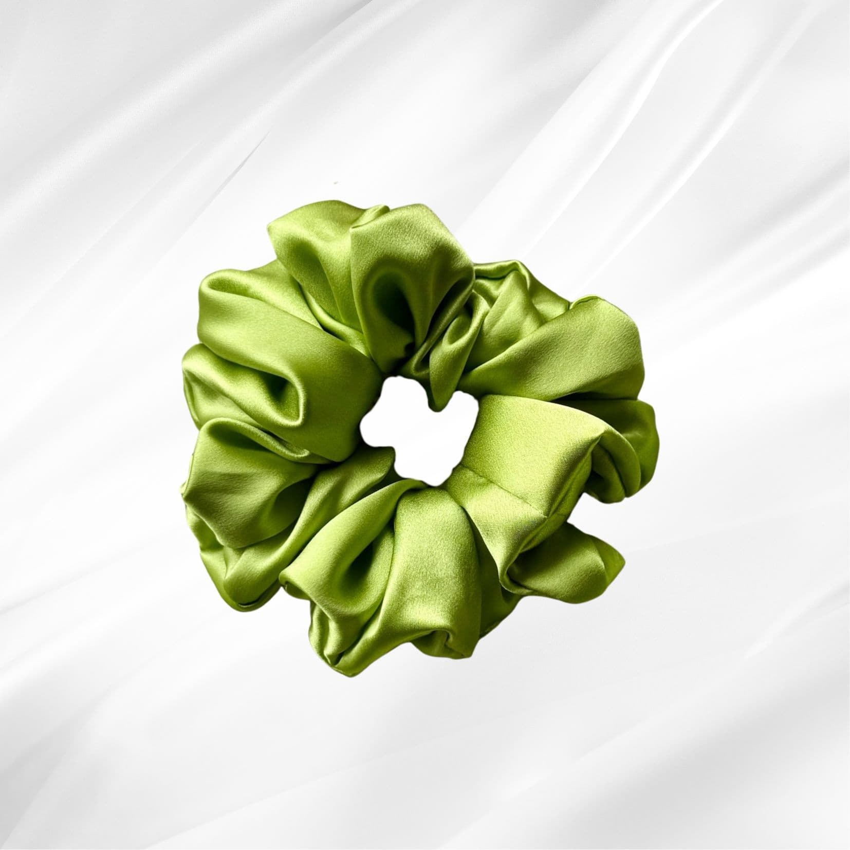 LIME - hedvábná scrunchie JUMBO