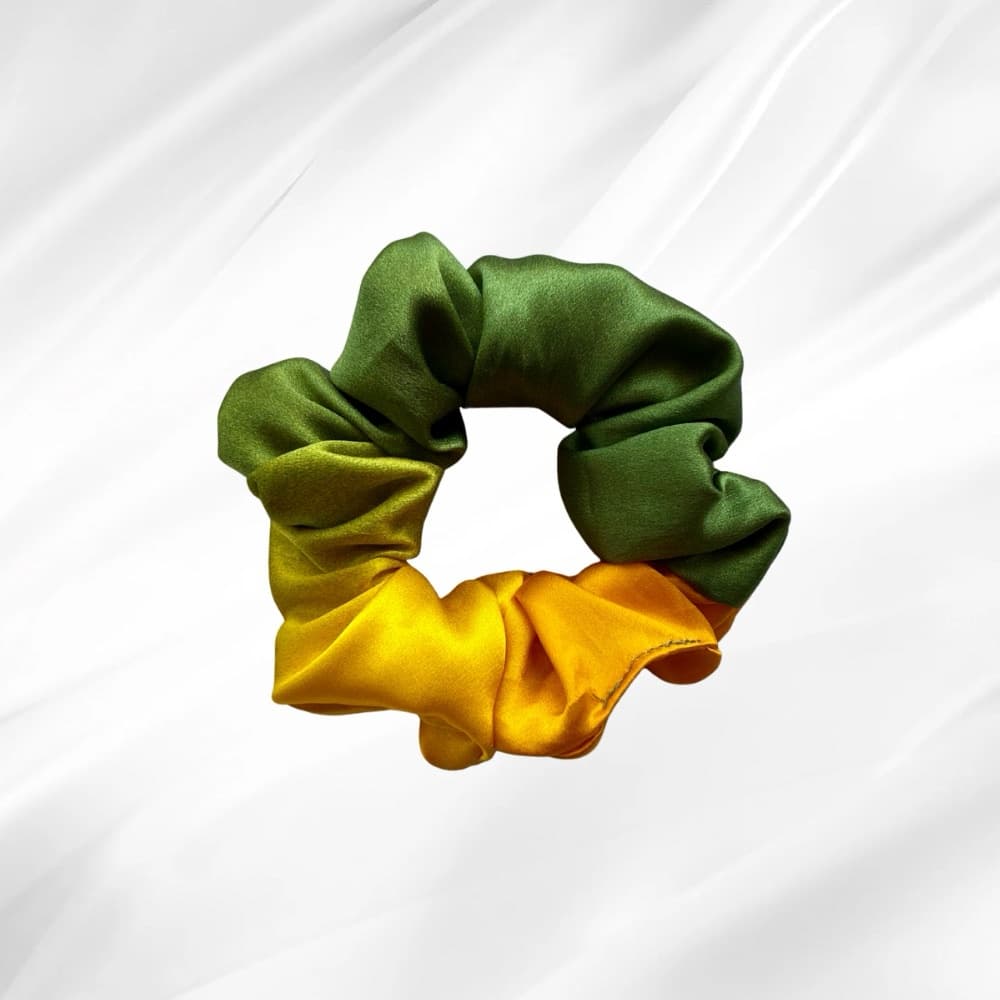 CITRUS MATCHA - hedvábná scrunchie KLASIK